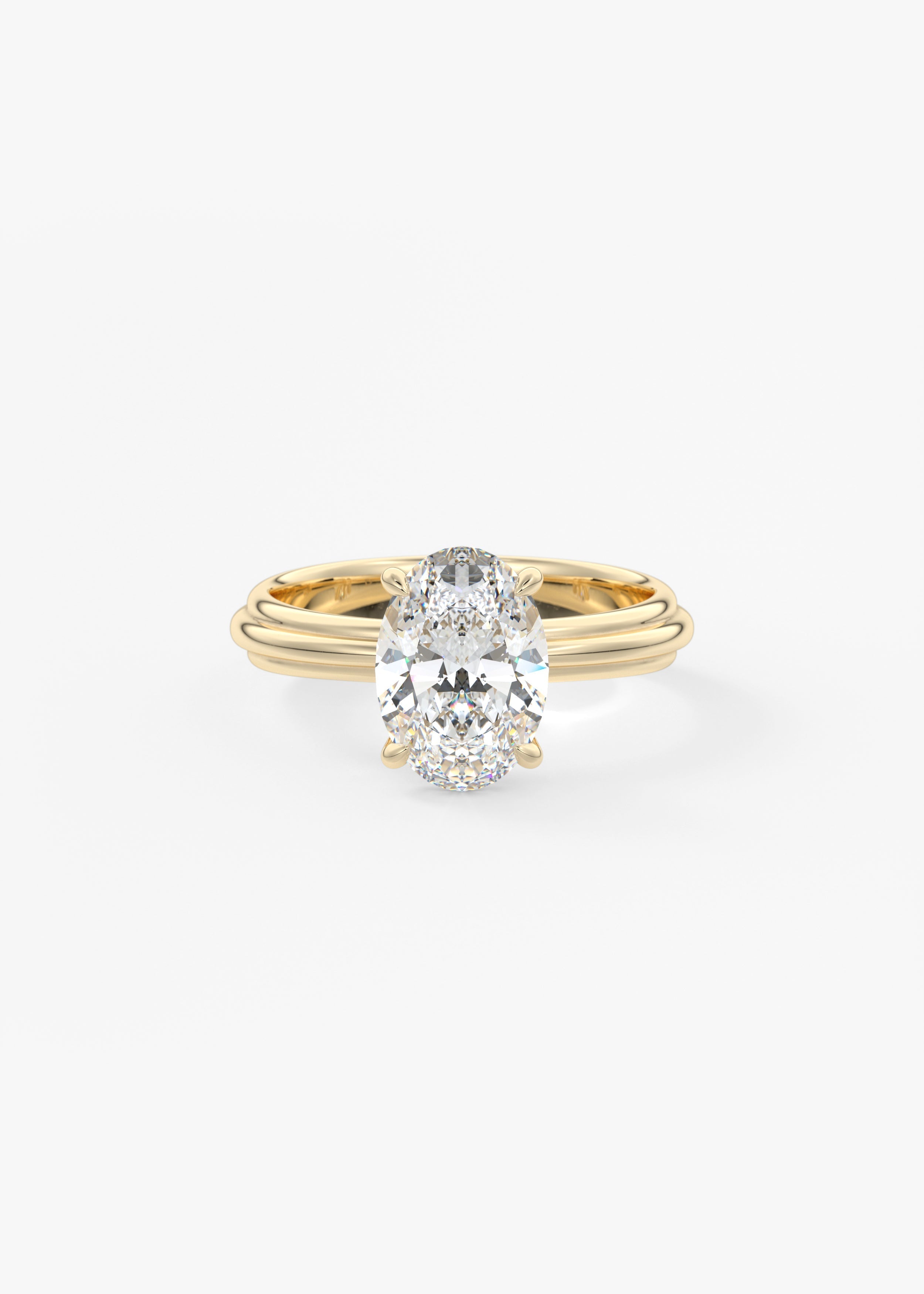 Oval Solitaire With Raised Basket Gallery Lab Grown Diamond Engagement Ring